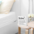 Writer Gifts - Author Gift - Gifts for Writers - Writer Definition Wooden Sign Home Office Bedroom Desk Table Shelf Wall Decor - 5 x 5 Inches
