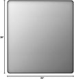 LOAAO 32x36 Inch Black Metal Framed Bathroom Mirror for Wall, Matte Black Bathroom Vanity Mirror Farmhouse, Large Rounded Rectangle Mirror, Anti-Rust, Tempered Glass, Hangs Horizontally or Vertically