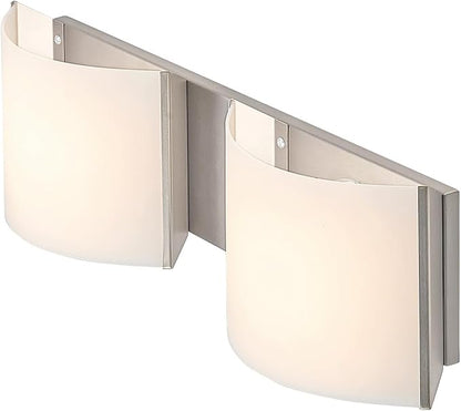 Unique Bathroom Vanity Lights, Over Mirror Light Fixture, 2-Light LED Wall Scones with Premium Arylic Shade for Indoor Bedroom Living Room Stairwell Accent Lighting