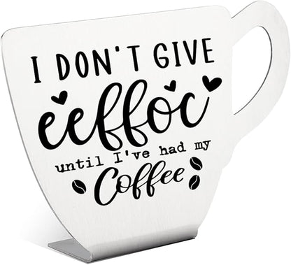 Coffee9 Funny Coffee Bar Sign - Modern & Vintage Design for Coffee Lovers, Office, Home Decor