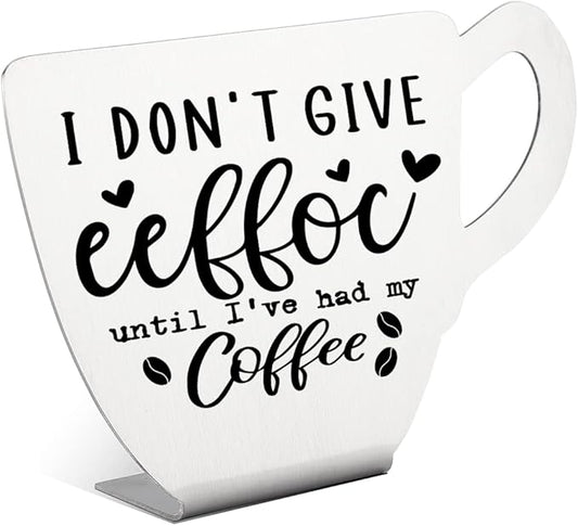 Coffee9 Funny Coffee Bar Sign - Modern & Vintage Design for Coffee Lovers, Office, Home Decor