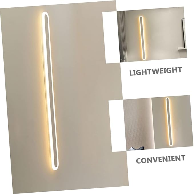Uonlytech Chic Minimalist LED Wall Light White Frame Warm Glow Elegant Bedroom Night Lamp for Living Room Stairway Hallway Decoration Easy to Install Indoor Aisle Lighting Fixture