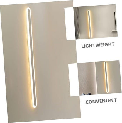Uonlytech Chic Minimalist LED Wall Light White Frame Warm Glow Elegant Bedroom Night Lamp for Living Room Stairway Hallway Decoration Easy to Install Indoor Aisle Lighting Fixture