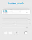 ASOKO Plug-in Under Cabinet Lighting, 16Inch LED Workbench Lights with Super Brighten 700Lumen and Dimmable 6000K Cool White, Memory Function Desk Lamp for Kitchen Sink/Desk/Workbench
