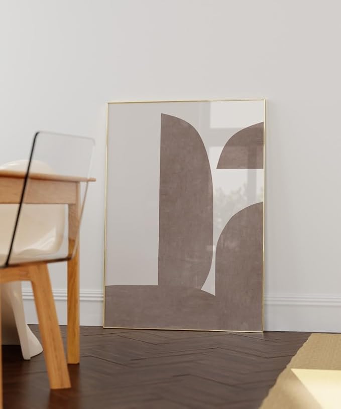 Nationcog Modern Nude Brown Minimalist Art, Trendy Contemporary Wall Decor, Large Beige Home Accent, Affordable Easter Gift Design (Unframed) (27x40)