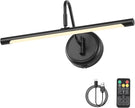 JOOSENLUX Modern Wall Lights Battery Operated Black Wireless Picture Lights for Wall 16.5