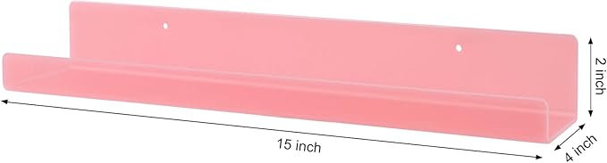 Dezzer 6 Pack Acrylic Shelves for Wall, 15