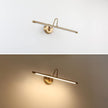 JOOSENLUX Picture Lights 24.4'' Inch Brass for Painting Display Wall Mount Brief Metal Artwork LED Wall Sconces Lamps14W(70W Eqv.),Warm White 3000K,Hardwire Swing Arm