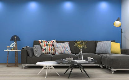 15.7" x 394" Blue Contact Paper Peel and Stick Wallpaper for Bedroom Easy Peel Off Wallpaper Blue for Bathroom Kitchen Wall Paper Renter Friendly Removable Vinyl Self Adhesive Matte
