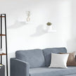 White Honeycomb MDF Floating Wall Shelf Set of 2 with Metal Brackets, Modern Minimalist Design for Home Storage and Display, Invisible Mounting System, Durable and Versatile