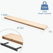 Floating Shelves for Wall, Bathroom Shelves Over Toilet, Wall Shelves & Book Shelf for Room, Hanging Shelf, Modern Wooden Mounted Floating Shelves, 48x7x1.5 in (Oak, Set of 1)