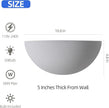 Repaintable Hardwired Wall Sconce, Minimalist Half-Sphere Gypsum Wall Light Fixture, Pure White Wall Mounted Lamp, Classic G9 Bulb Walls Lighting for Bedroom, Living Room, Hallway Decor