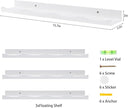 AZSKY Floating Bookshelf for Kids, Cloud Picture Ledge Shelf - White, 15.7 Inches, Nursery Book Shelves Set of 3, Floating Shelves Baby & Toddler Room Decor