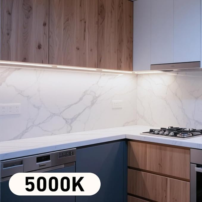 Under Cabinet Lighting Plug In. 3 PCS 12 Inches Likable Ultra Thin Bright Light Bars. Dimmable 14W LED Kit for Kitchen Under Cabinets Countertop Workbench Counter Shelf Closets Daylight 5000K