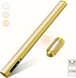 Rechargeable Magnetic LED Light Bar with Remote, Under Cabinet Lighting Wireless, Battery Powered Operated Wall Strip Lights, Dimmable Desk Lamp for Picture Mirror Closet Room – Gold