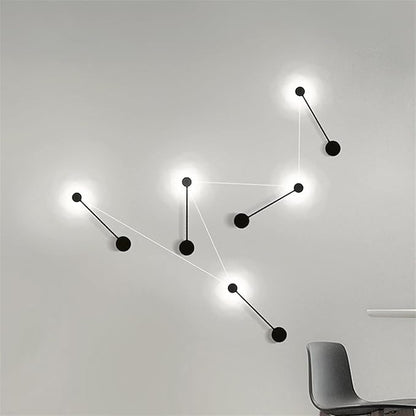LED Wall Sconce Mid-Century Wall Lamp Lighting Fixture Black Finish丨Acrylic Indoor Modern Wash Wall Spot Light丨Wall Mount Lamps for Living Room Bedroom Hallway Home Room Decor (1 Light25CM3000K)