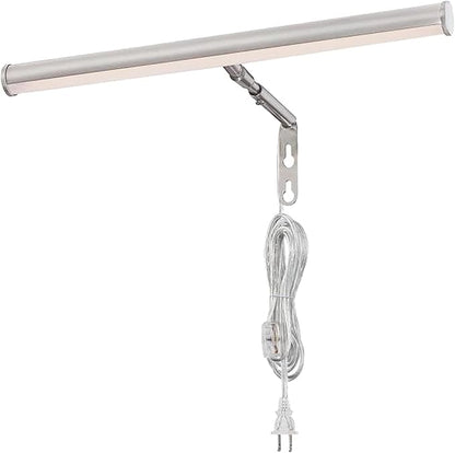 Ciata 14-Inch Picture Light with Integrated LED,3000K Warm White, 4 Watt (40W Eqv) Metal Wall Mount Artwork Display Light, CRI90, 96 in Cord Length with in-line On/Off Switch in Brushed Nickel Finish