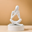 Style-B White, Creative Abstract Thinker Bookend for Home Aesthetic, Study, and Wine Cabinet – Stylish Shelf Decor Accent and Thoughtful Gift for Living Room, Bar, or Coffee Shop