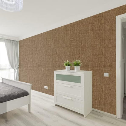 Yancorp 16"x394" Textured Fabric Faux Grasscloth Peel and Stick Wallpaper Self-Adhesive Linen Removable Wall Paper Cabinets Counter Top Liners