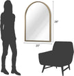 Bathroom Arched Wall Mirror Brushed Metal Vanity Wall Mounted Mirror for LivingRoom Bedroom Entryway Room Vanity Home Decor 28