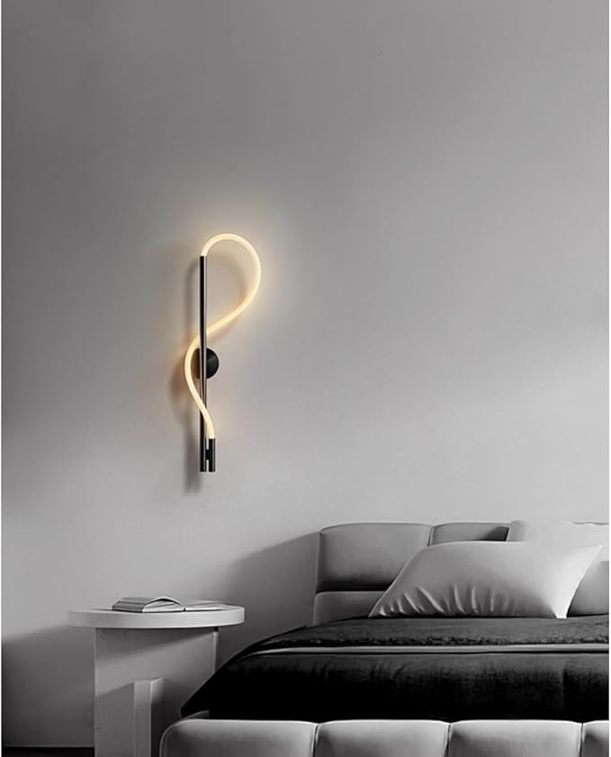 Luxury Minimalist Wall Sconce - Dimmable 3-Color Changing Designer Light for Dining Room, Bedroom, Living Room & Hallway
