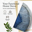 Nature's Decorations Agate Bookends - A Quality Blue Geode with Non-Skid Rubber Bumpers for Shelves, Office, Home Decor - Heavy Duty Cool Crystal Stone (2-3 LB)