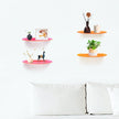 SetGame 2-Pack Acrylic Small Wall Shelves Wall Decor Wall Mounted, 12