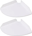 Yosoo Health Gear Acrylic Wall Mount Floating Corner Shelves 2pcs Quarter Round Shower Shelf, Sturdy Wall Storage Display Organizer for Bathroom Kitchen Bedroom Living Room 1.2 x 8.3 x 8.3in (White)