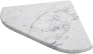 Marble Corner Shower Shelf, 8 Inch Carrara White Marble Corner Shelf for Bathroom Shower Decor, Wall Mounted, Polished, 1 Pc