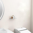 Danpoo Small Floating Shelf for Wall Storage, Mini Display Shelf for Collectibles, Metal Wall Shelf for Bathroom/Living Room/Kitchen/Bedroom(Silver, 8