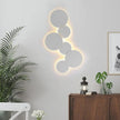 Modern Minimalist Wall Light White/Black Round Disc Wall Sconce Metal Circular Stairwell Lighting Dimmable LED Sconce for Living Room Bedroom