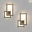 Ralbay 2-Pack Modern Indoor Wall Sconce 20W Aluminum Up and Down LED Modern Black Wall Sconce for Indoor Living Room Bedroom Hallway (Warm White Light, 3000K)