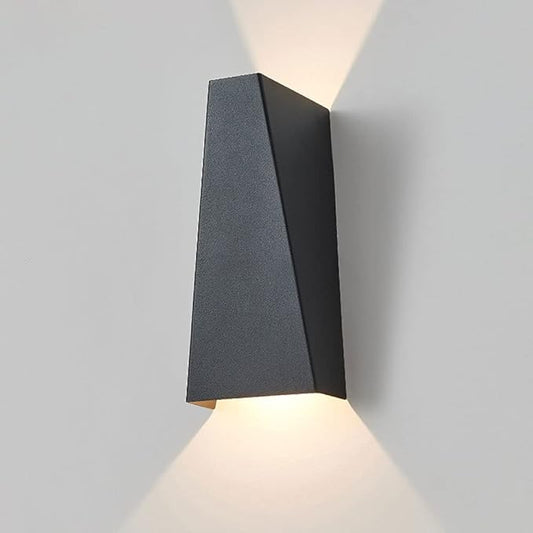 Modern Wall Light LED Sconce Up Down Metal Wall Spot Lamp, Indoor Lighting Fixtures Bedside Night Lamps for Living Room Bedroom Hallway Home Decorative Wall Wash Lights (Color : Black-3000K)