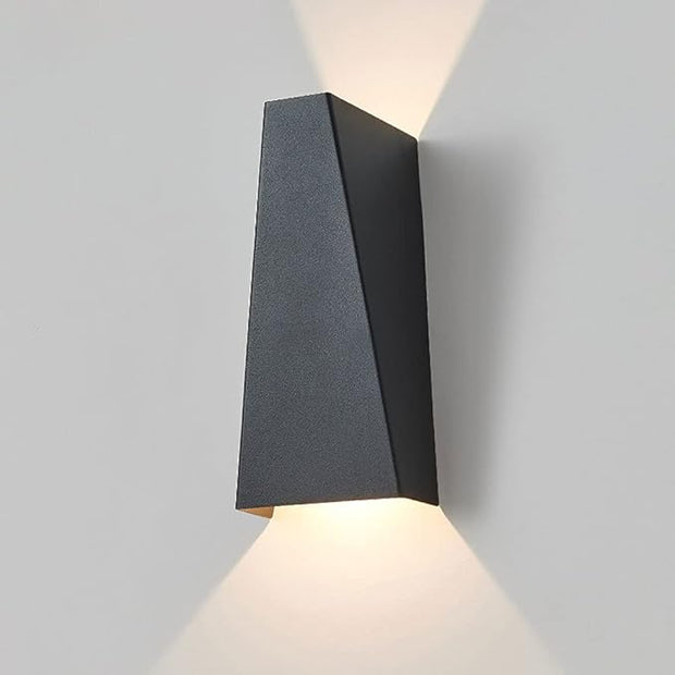 Modern Wall Light LED Sconce Up Down Metal Wall Spot Lamp, Indoor Lighting Fixtures Bedside Night Lamps for Living Room Bedroom Hallway Home Decorative Wall Wash Lights (Color : Black-6000K)