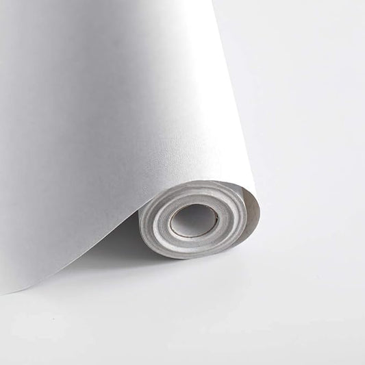 Safiyya 393" x17.7" Peel and Stick Wallpaper White Contact Paper Waterpoof Self-Adhesive Wallpaper Decorative Wall Paper Vinyl Roll for Kitchen Furniture