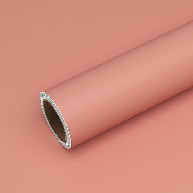 VEELIKE Peach Pink Wallpaper Stick and Peel Thick Pink Peel and Stick Wallpaper for Girls Bedroom Dorm Nursery 15.7''x118'' Removable Self Adhesive Blush Peach Contact Paper for Cabinets Drawers Walls