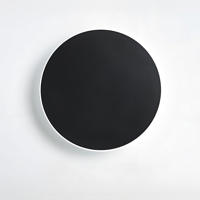Wall Sconces Modern Light Fixture White/Black Round Disc Wall Sconce Indoor Decorative Wall Light Creative Minimalist Lighting for Living Room Stairs Bedroom Aisle Bathroom Bedsid