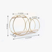 Efavormart 2-Tier Geometric Floating Shelf, Wall Hanging Shelves with Gold Double Hoop Design - 10