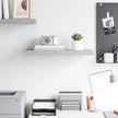 Concrete Grey Floating Wall Shelf with Honeycomb MDF and Metal Frame, 4-Piece Set for Modern Home Decor and Practical Storage, Minimalist Display for Books and Collectibles