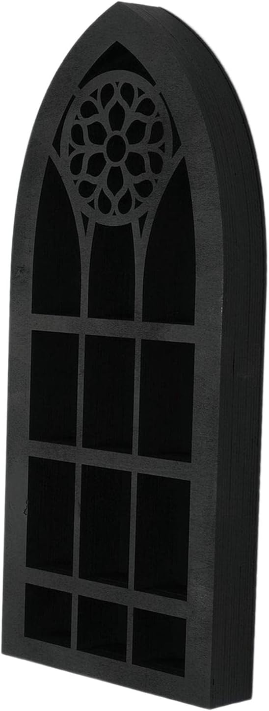 Wall Display Shelf Modern Church Window Design Stones Holder Wall Hanging Shelves for Kitchen Bathroom Office Gothic Room Decoration Bedroom