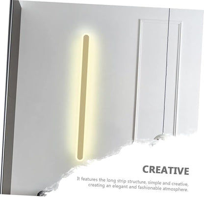 Modern LED Wall Light Fixture Minimalist Backdrop Light for Bedroom Living Room Corridor Durable Iron Construction Warm Light Home Decoration