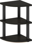 Furinno Turn-N-Tube Kitchen Countertop Organizer, 3-Tier Corner Countertop Organizer Shelf, Corner Shelf, for Kitchen, Pantry, Organizers and Storage, Espresso