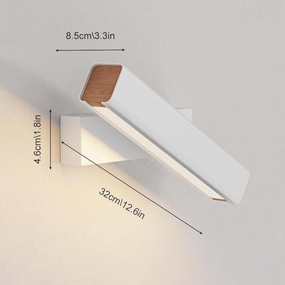 Linear Adjustable Wall Light Modern 4W LED Warm Light Wall Sconce Indoor 360° Rotation Wall Mounted Light Fixture, Aluminum Picture Lights for Gallery, Bedroom, Corridor (22cm/8.66")