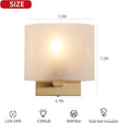 Hardwired Wall Sconces, Modern Acrylic Shade Wall Light Fixture, Gold Walls Mounted Lamp with Ceramic Lamp Holder, Classic E26 Bulb Walls Lighting for Bedroom, Living Room, Hallway 【No Bulb Included】