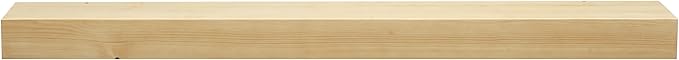 Dogberry Collections Smooth Timber Floating Shelf – Versatile Wood Mantel & Wall Shelf (Natural, 24 in.)