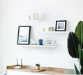 24 Inch White Floating Shelves Wall Mounted, Solid Oak Wood Shelf for Decor and Storage, Picture Ledge for Bedroom Bathroom Living Room Kitchen, 24 * 4 * 1.5, 1 Pack