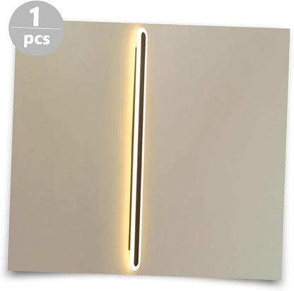 Minimalist Black Frame LED Wall Light Warm Glow Modern Bedside Lamp for Bedroom Living Staircase Backdrop Decorative Indoor Wall Sconce