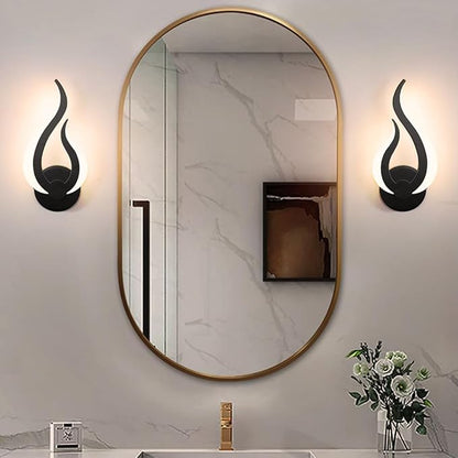 Modern Wall Sconce Set of 2, Wall Light Hardwired with 2.4G Remote Control, 10W LED Black Wall Mounted Lights, 3000K-6000K Dimmable, LED Wall Lights for Living Room Bedroom Hallway Bedside