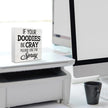 Funny Bathroom Wood Box Sign - If Your Doodies Be Cray Please Use The Spray, Humor Restroom Accessories Wood Plaque, Woods Table Decorative Signs for Office Home Dorm Tabletop Shelf Decoration