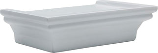 MELANNCO Floating Wall Shelves Set of 4, White Wood Display Shelves for Wall, Includes 6, 12, 20 and 24 Inch Sizes with Raised Edges and Mounting Hardware for Room Decor, Home Decor